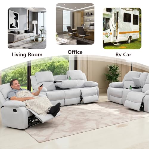 Sillón Plegable Microfibra Blanco miniatura 5