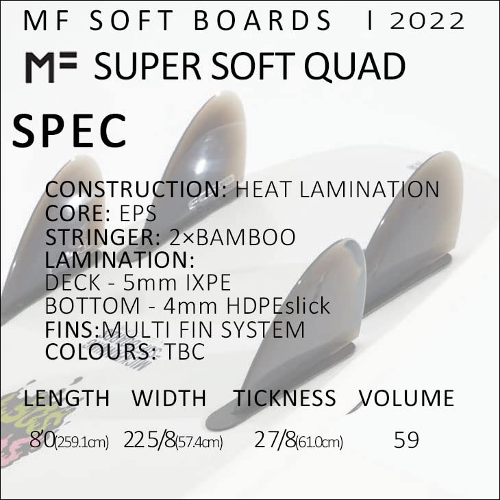 Amazon.co.jp: 2022 Model Mick Fanning Soft Quad 8'0 Super Soft