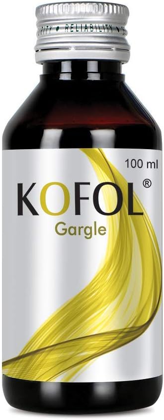 - Vedistry Kofol Ayurvedic Gargle Solution with Tulsi, Yashtimadhu & Pudina for Soothing Sore Throat & Pain Relief | Gargle for Alcohol-Free, Fights Germs, Freshens Breath, Tonsillitis & Throat Infections | No Dilution Needed | Suitable for all Ages – 100 ml (Pack of 1)