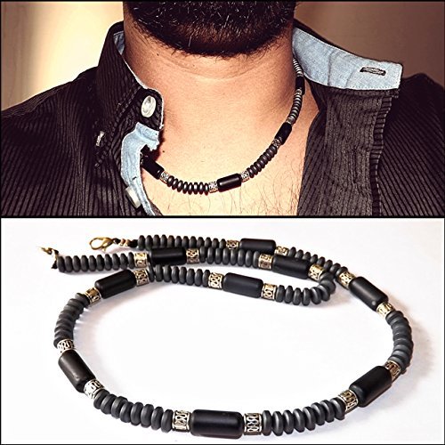 Mens Choker Necklace Onyx Necklace Mens Beaded Choker - Surfer Necklace - Men's Jewelry - Boys Necklace, Boys Choker #TOP1