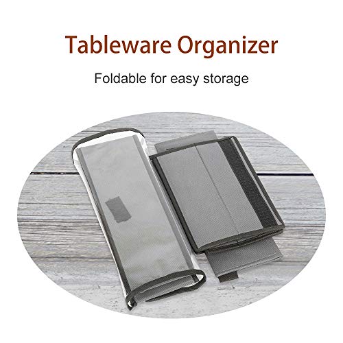 ATBAY Flatware Storage Chest, Container Box with Lid for Utensils Large Capacity (Gray 1Pack)