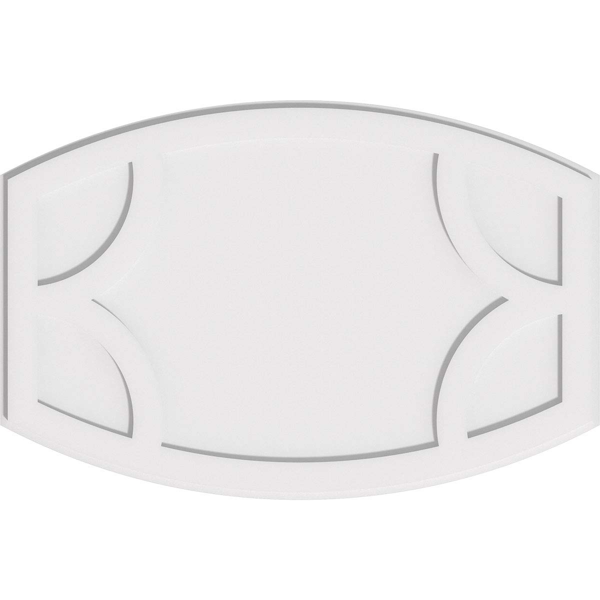 Ekena Millwork CMP36X24KY Kailey Architectural Grade PVC Contemporary Urethane Ceiling Medallions 36"W x 24"H x 19 1/2"C x 1"P