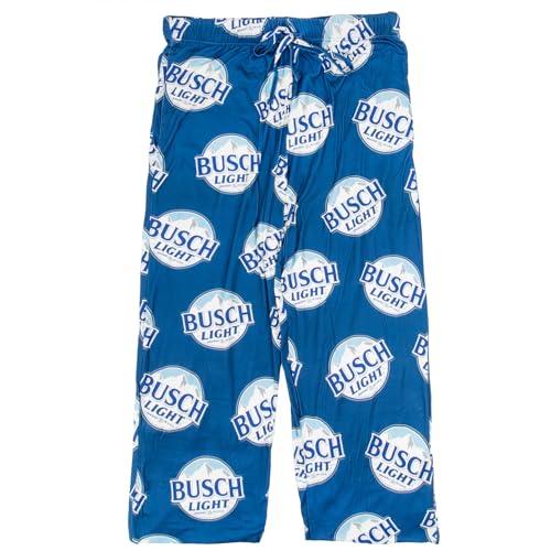 LORDS ROCKS Busch Light Logo All Over Print Lounge Pants (US Alpha Medium Regular Regular) Blue