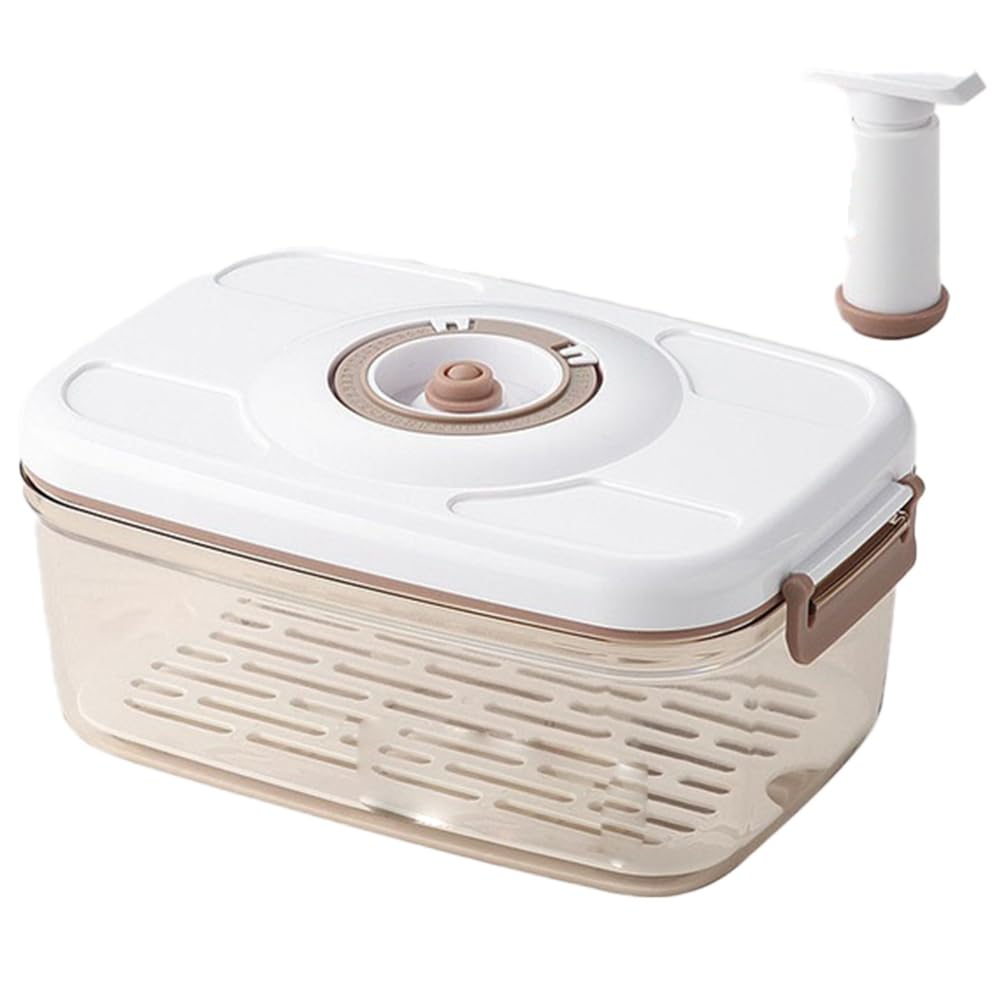 CTRLZS Vacuum Sealed Canister Household -Keeping Box Refrigerator Food Storage Containers Drainable Kitchen Organizers