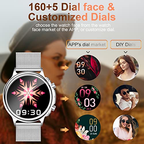 Gadixy Smart Watches For Women, Smartwatch For Android And Ios Phones,Ip67 Waterproof Activity Tracker With Blood Pressure Heart Rate Sleeptracker Voice Control,Fitness Watch For Women Men (Silver) #TOP4
