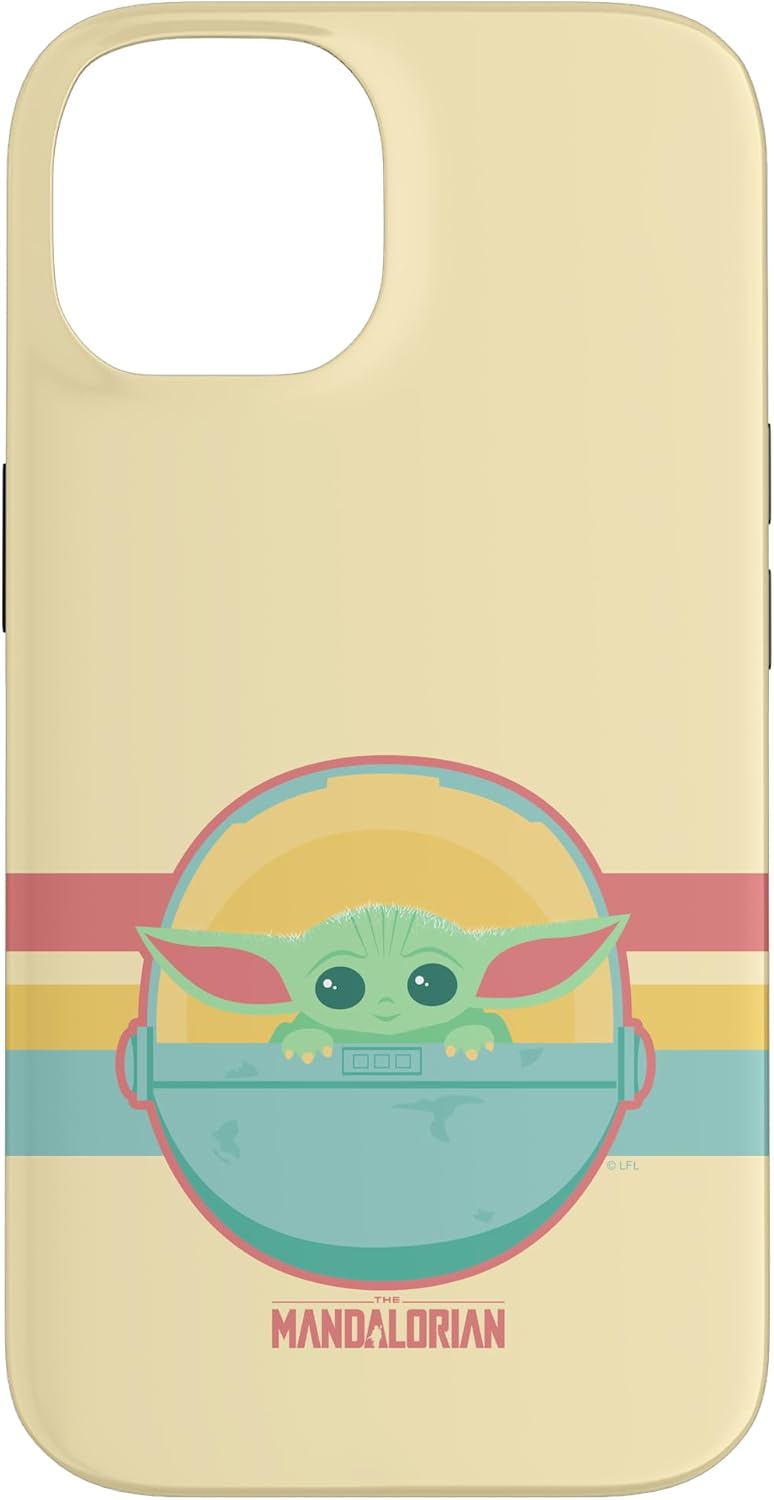 iPhone 14 Pro Star Wars: The Mandalorian The Child Retro Rainbow Case