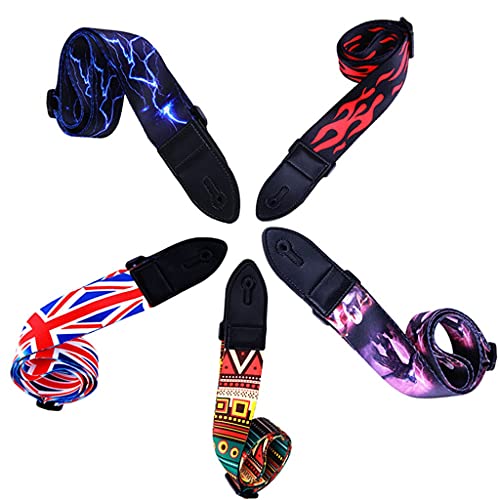 Guitar Strap Acoustic Electric Guitar Bass Multi-Color Guitar Belt Adjustable Colorful Printing Nylon Straps (Color : E… - Les Beatles, Paul McCartney, John Lennon, RIngo Starr, George Harrison Guitar Strap Acoustic Electric Guitar Bass Multi-Color Guitar Belt Adjustable Colorful Printing Nylon Straps (Color : E… – Image 4