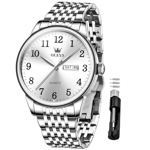 Montre analogique étanche homme grand cadran OLEVS avec dateur automatique