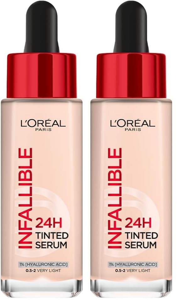 Image of L'Oreal Paris Infallible 24H Tinted Serum Foundation, 0.5-2 Very Light (Pack of 2)