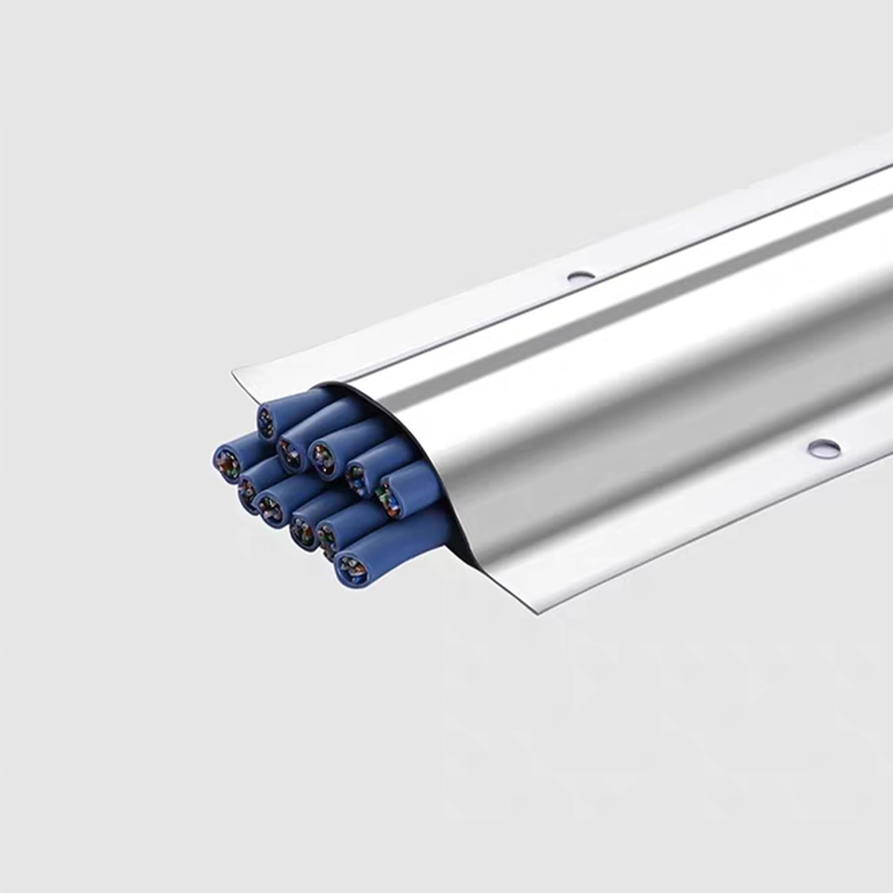 Passe Cable Sol,Goulotte Passe Cable,pour Espaces Commerciaux - Anti-Dérapage et Résistant au Passage, Parfait pour Bureaux, Magasins et Salles de Conférence-Outer Width 53mm(10PCS)