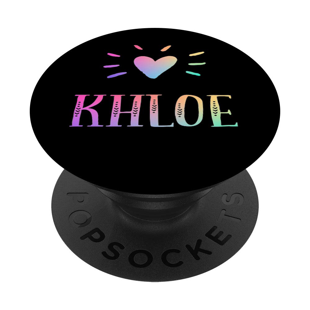 Teléfono Celular Pop Up Holder,Lindo Arco Iris Corazón Negro Letra A