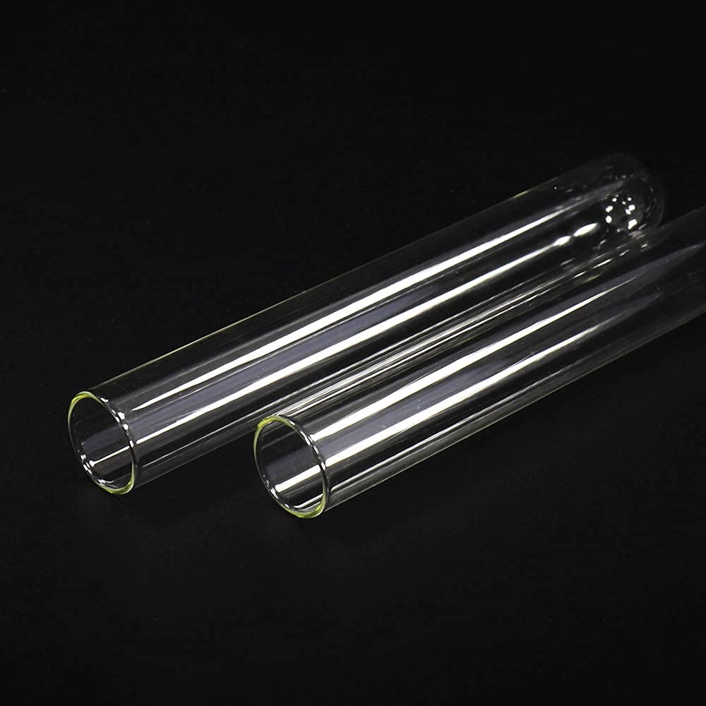 50pcs of Borosilicate Glass Test Tubes and Stainless Steel Test Tube Rack, 20 Holes, Suitable for Tubes of Dia.≤21mm