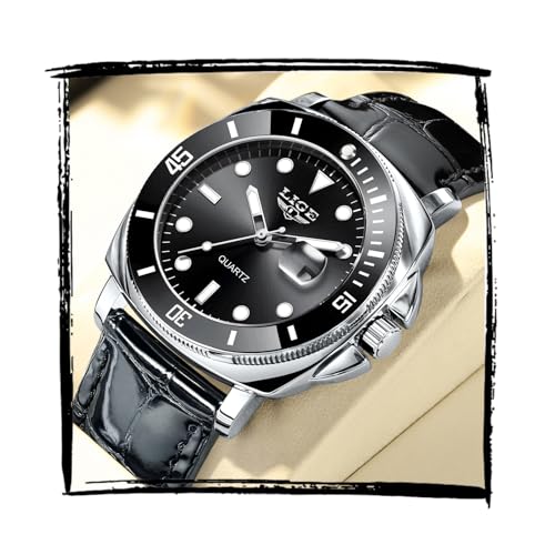 Image of LIGE Mens Roulette Wheel Watches Casino Themed Quartz Analog Watch 3ATM Waterproof Glowing Man Wrist Watches
