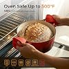Parmedu 5.5QT Enameled Cast Iron Dutch Oven for Sourdough Bread Baking, Easy Cleaning, Versatile for Stewing, Roasting, Braised Chicken, Soup & More #3