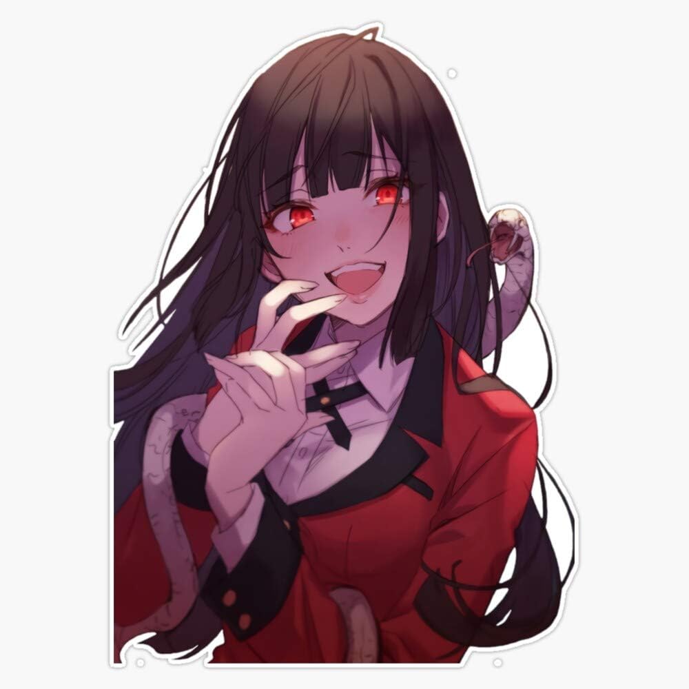 amazon com leyland designs yumeko jabami kakegurui art sticker outdoor rated vinyl sticker decal for windows bumpers laptops or crafts 5 electronics