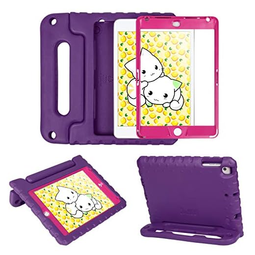 HDE iPad Mini 5 & 4 Case for Kids with Built in Screen Protector - Shockproof Handle Stand with Apple Pencil Holder Compatibile with New iPad Mini 5th Generation and iPad Mini 4th Generation Tablet