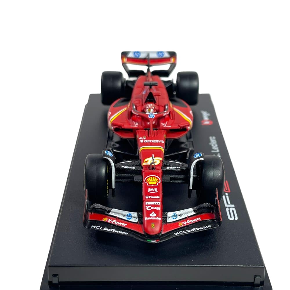Amazon.com: Burago Ferrari SF-24 Charles Leclerc #16 MONACO GP