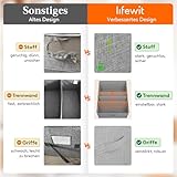 Lifewit Groß Aufbewahrungsboxen, Faltbarer Schrank Aufbewahrungskorb mit EntfernbareTrennwand, Stoff Kleiderschrank Organizer -Aufbewahrung Boxen für Kleidung, Hosen, Socken, 4er Set, 50 x 40 x 20 cm