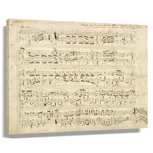 Busmko Musical Posters Heroic Polonaise Sheet Music Art Painting Framed Wall Decor Vintage Prints Canvas Home Decor Modern Pictures Chopin Poster Decorations Framed cover