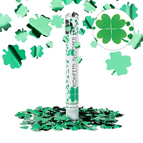 Lanceur de confettis trèfle pour apporter de la chance