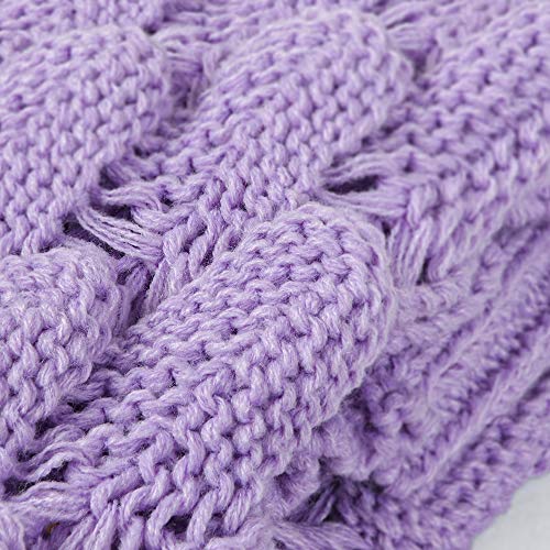 Amyhomie Mermaid Tail Blanket, Mermaid Gift For Girls, Crochet Mermaid Blanket Handmade Sleeping Bag For All Season(Light Purple, Kids) #TOP1