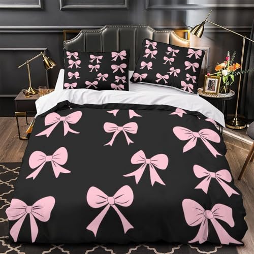 Housse de couette hypoallergique roses 3D avec fermeture - 2