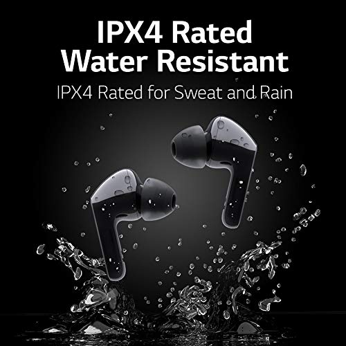 Lg Tone Free Fn4 - True Wireless Bluetooth Earbuds With Meridian Sound, Hypoallergenic Medical-Grade Ear Gels, Noise Reduction With A Close Fit, Dual Microphone For Work/Home Office, Black #TOP5