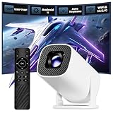 P30 PRO Mini Beamer Automatische Trapezkorrektur,WLAN 6 + Bluetooth Tragbarer Projektor,Android 11,1280 * 720P Smart Beamer Heimkino für Fernseher/Smartphone/Laptop,180° drehbarer Portable Projector