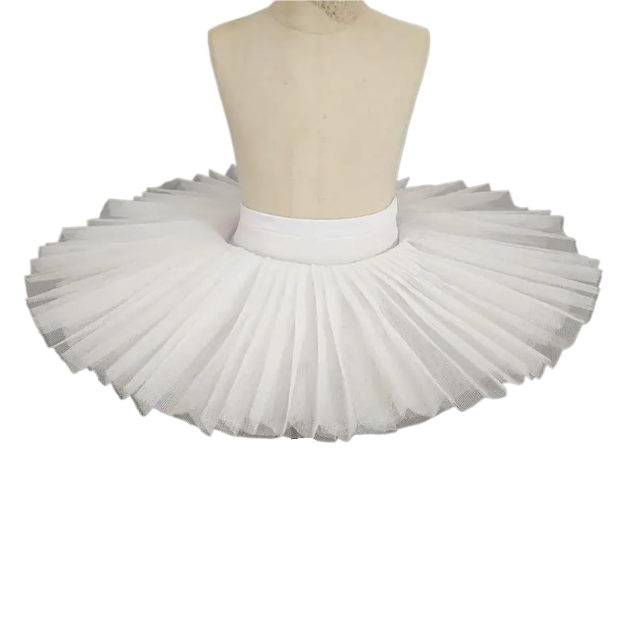 QAZWZG Women Ballet Wrap Skirt Professional Ballet Tutu White Swan Lake Ballet Dance Costume Women Half Platter Pancake Tutu Adult Kids Ballet Dance Tutu Skirt For Girls Women(Adult M)