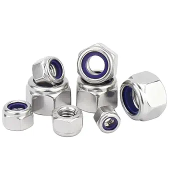 STAINLESS STEEL 316-A4 HEX NYLOCK NUT (DIN 982 / DIN 985) (Pack of 100 pieces) (Size : 24mm)
