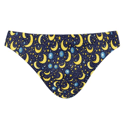 S Husky Yellow Blue Moons Swim Briefs for Men Bikini Swimwear Boys Short XXL B0403927