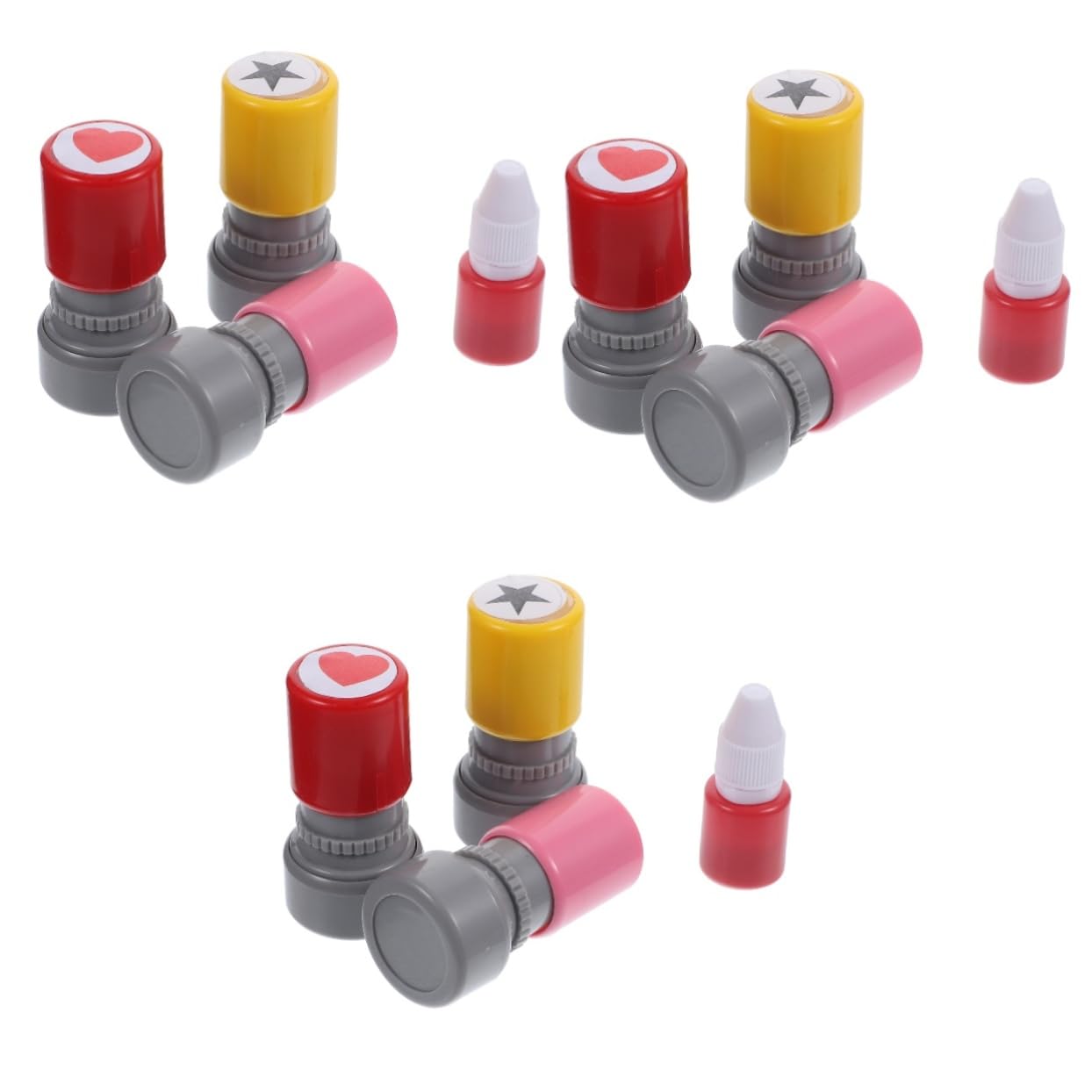 STOBOK 3 Set Di Timbri Per Insegnanti Con Osservazioni Sui Compiti A Casa Timbri in Plastica Vivaci Motivi Adorabili Per Lorganizzazione Di Forniture Scolastiche 3 Pezzi*3