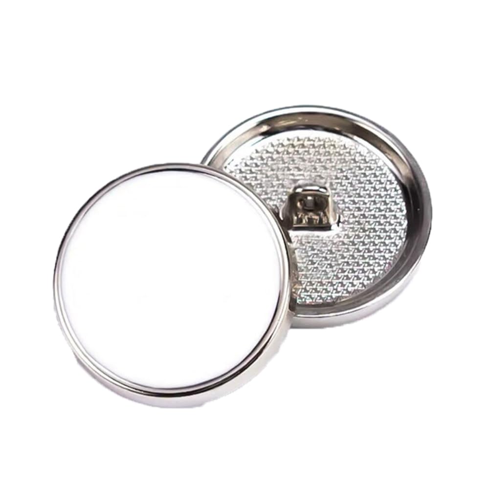 Boutons de couture vêtements en métal blanc argenté 15 mm pour vestes et costumes