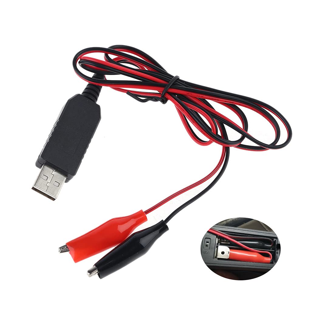 Cavo di alimentazione USB da 5 V a 1,2 V, 2,4 V, 3,6 V, 4,8 V, sostituisce 1-4 batterie Ni-MH NiCd AA ricaricabili da 1,2 V, in plastica