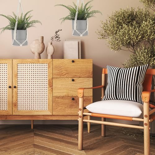 Thinp 605985_1_KCJRM9T8 2 Pack Macrame Plant Hanger,20"Short Macrame Plant Hangers Hanging Planters For Indoor Plants Decorative Braided Cotton Rope Flower Pot Holder thumb #3