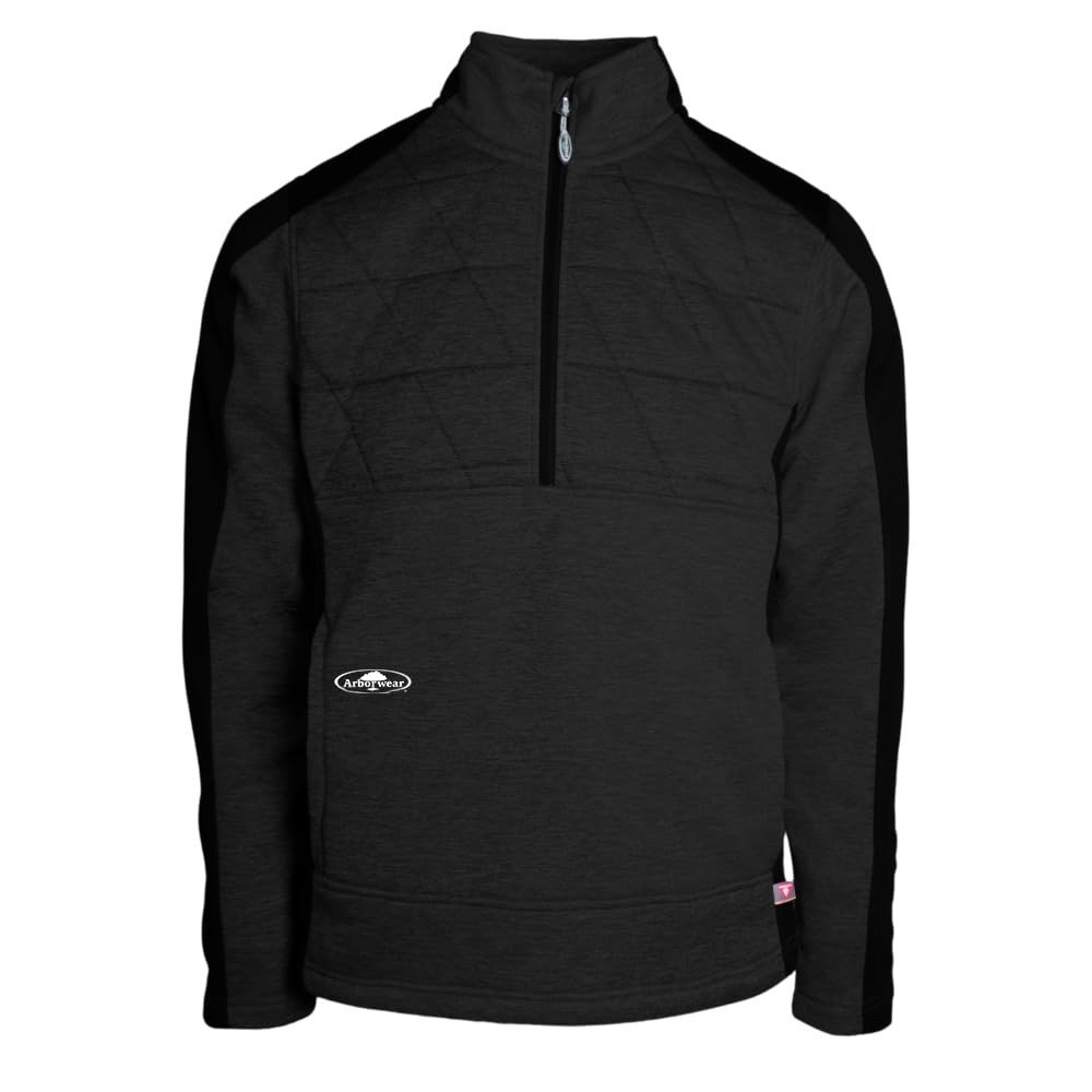 Arborwear Men's Thermogen Half Zip Sweatshirt, Black - X-Large