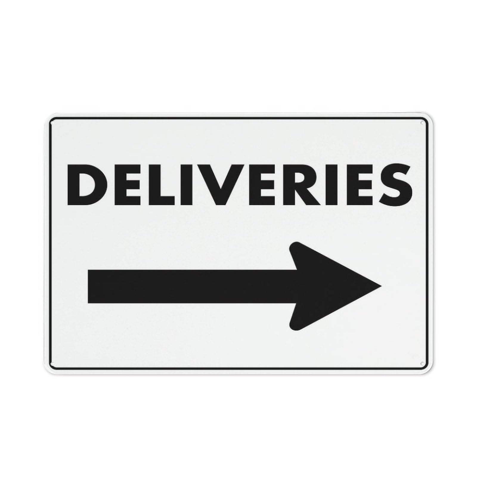 Xewazd A1863 Metal Tin Signs Deliveries Arrow Right 8"X12" Aluminum Sign - Rust-Resistant, Weather-Durable, Easy To Mount