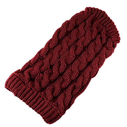 Petyoung Hundepullover Weste Warmer Mantel Haustier weiche Strickwolle Winter Pullover gestrickt Häkeln Mantel Kleidung für kleine mittlere Hunde (XL, Rot)