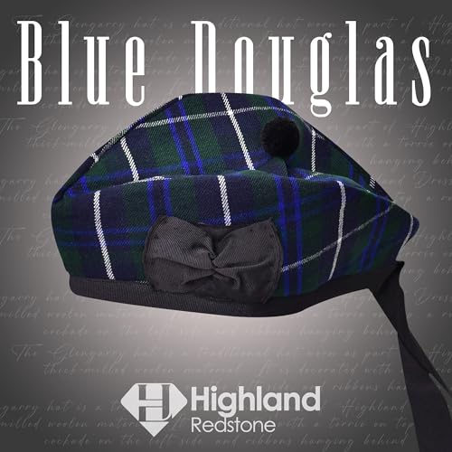Image of Glengarry Cap-Traditional Scottish Hat, Acrylic Wool Tartan Glengarry hat, Kilts /Bagpipes Accessories