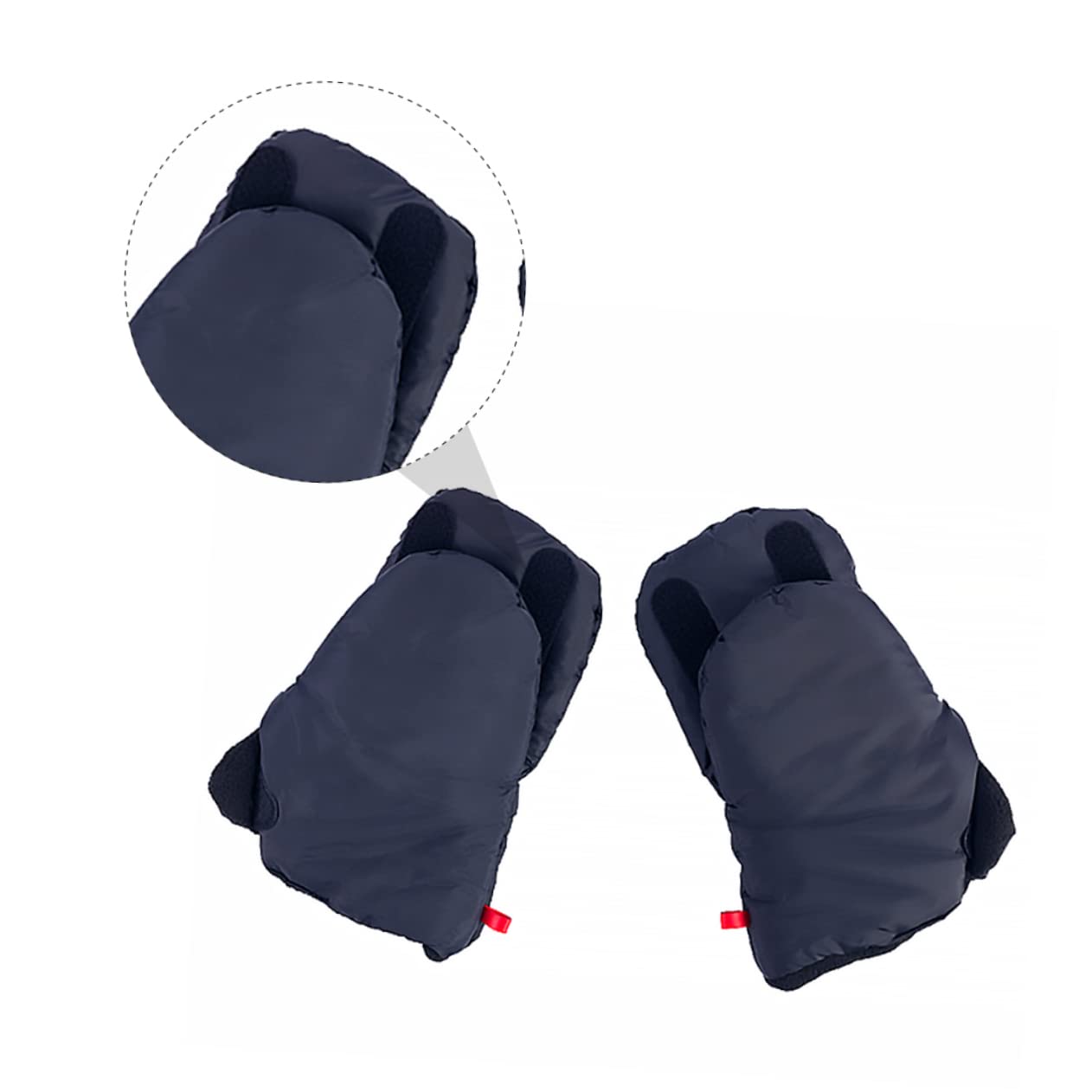VALICLUD guantes de cochecito frío cálido guantes de barra de cochecito nieve accesorios carrito bebe accesorios carro bebe calientes de invierno forro polar Black