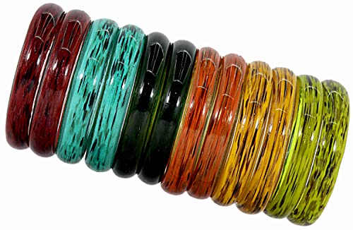 Image of NMII Beautiful Matte Finish Transparent Multicolor Glass Kada for Women & Girls on Different Occasions