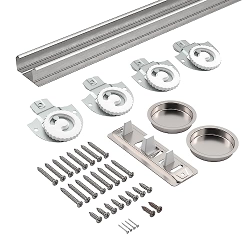 Image of Richelieu | Onward 96-in Bypass Sliding 2 Door Track and Hardware Kit, Zinc