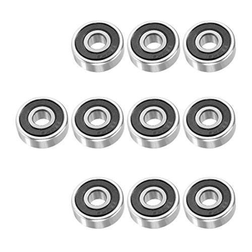 SODIAL 10pcs 628RS 8mmx24mmx8mm Double Sealed Miniature Deep Groove Ball Bearing
