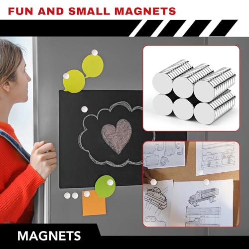 Image of 70P Refrigerator Magnets,12x3mm Small Round Rare Earth Magnet Tiny Strong Disc Magnets Neodymium Mini Magnet for Crafts, DIY, Fridge, Miniatures, Whiteboard, Office