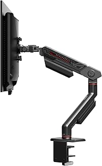 ASUS ROG Ergo Monitor Arm (AAS01) - Monitor Mount with Cable Management, Ergonomic, Pivot, Swivel, Height Fully Adjustable, Clean Desk Setup, up to 39 inches*,23lbs*, VESA 100x100, Mechanical Spring