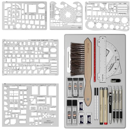 Nicpro 30PCS Drafting Tools Set