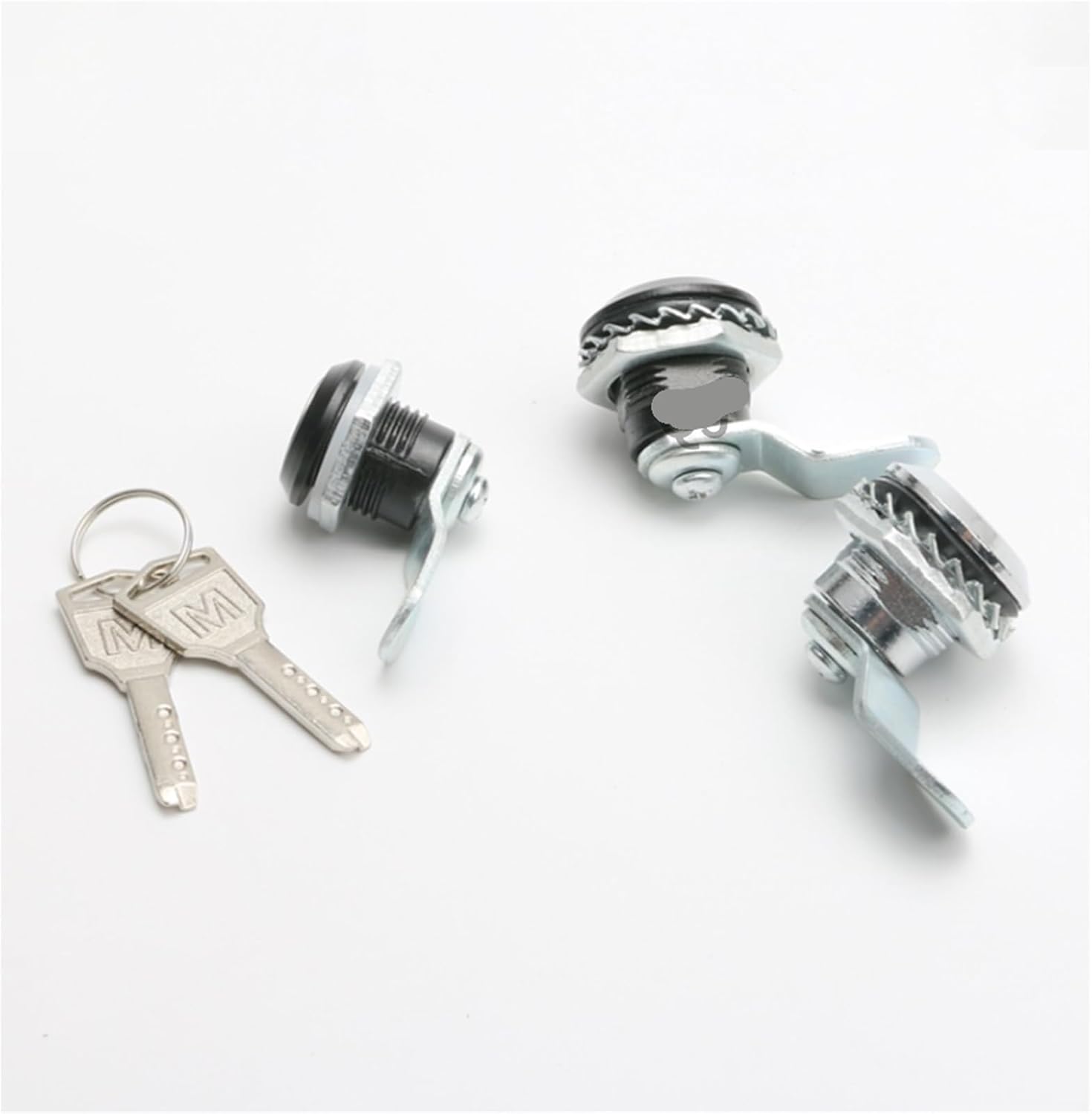 MS407 Black And White Rotating Tongue Lock Circular Lock Electric Meter Box Distribution Cabinet Switch Cabinet Lock 1Pcs(MS407C black)