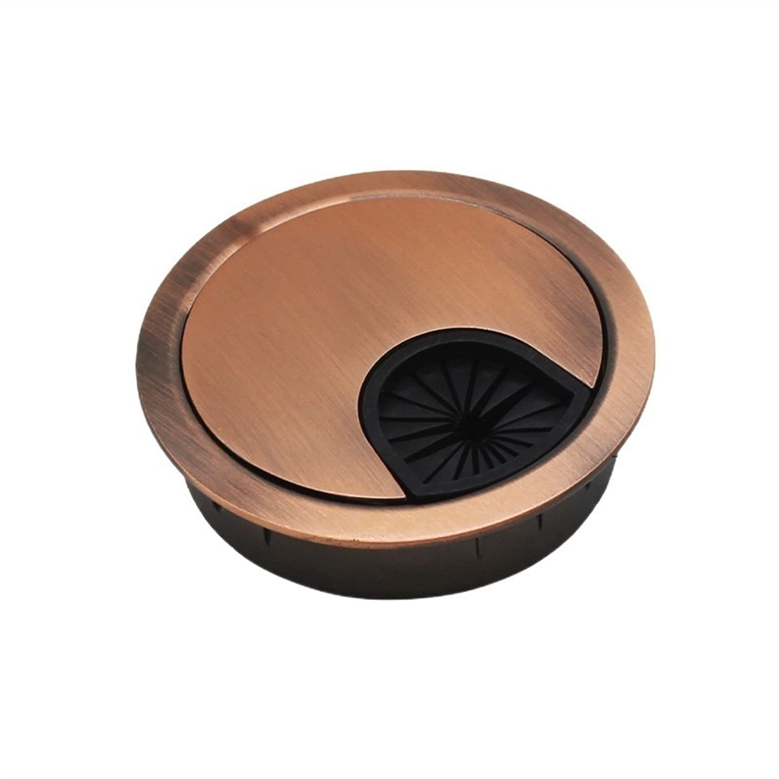 Pasacables para escritorio Pasacables de mesa, cubierta de rosca de metal de 60 mm, pasacables de escritorio con orificio for cepillo, cubiertas de orificios for organizador de cables, 1 unidad(Ancien