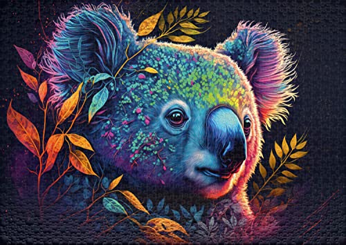 Ulmer Puzzleschmiede, Koala Jigsaw Puzzle "Jewellery", Artfully staged 1000 piece puzzle with colourful decorated koala - Image 2