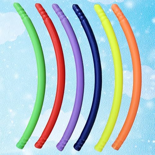 Image of Vinson Hula Hoop Ring for Kids Fitness. Gymnastic & Other Weight Loss Exercises, Detachable & Easy to Assemble, Weight - 200 GMS, Multicolor, Set of 6 pcs